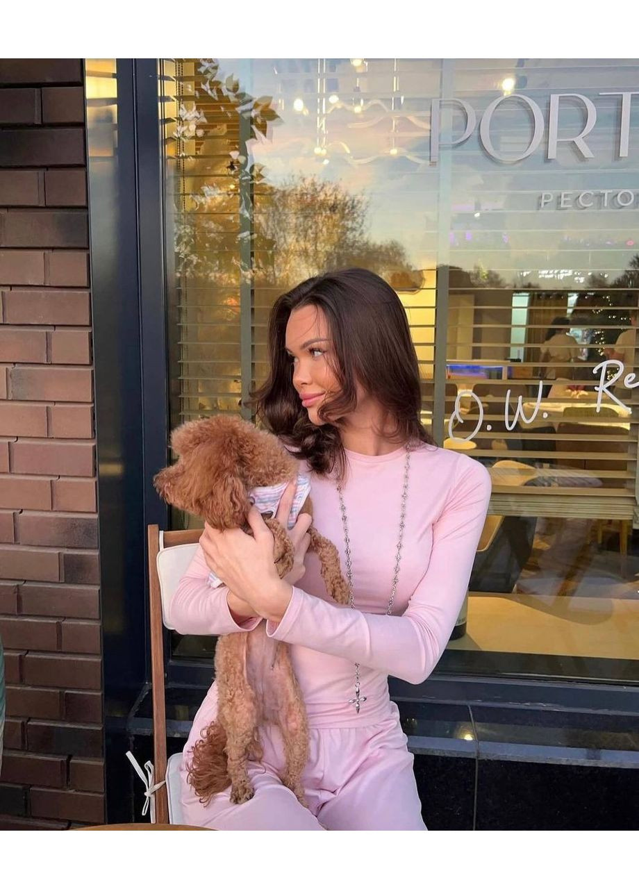 Жіночий костюм з віскози: лонгслів з вирізами + штани палаццо👉 Заміри в описі Vione (367077262)