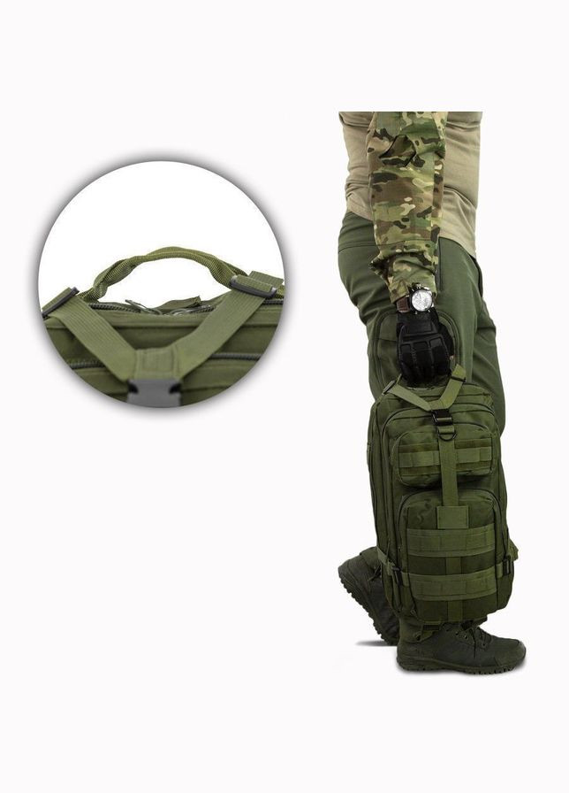 Тактичний похідний рюкзак, 25л, тактичний похідний військовий рюкзак. Колір: хакі No Brand (298566847)