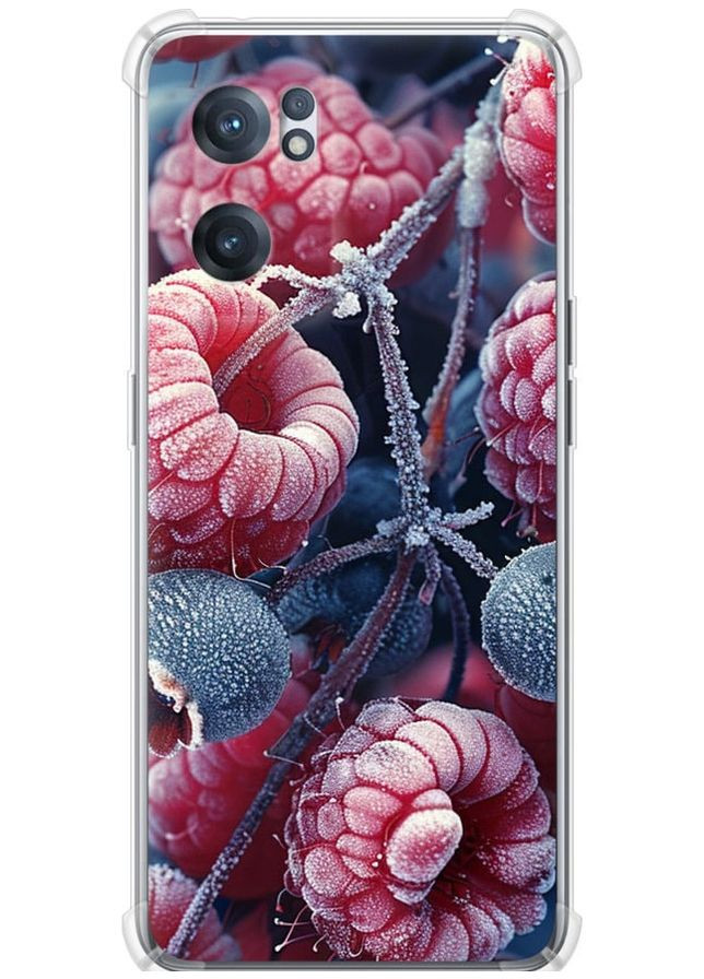 Силіконовий протиударний с посиленими кутами чохол 'Морозні ягоди' для Endorphone OnePlus Nord CE 2 (285111719)