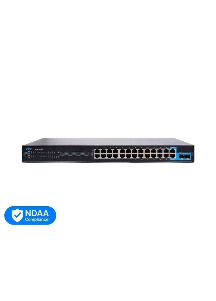 PoE-комутатор 28-портовий TVT TD-B2224S1-PGA з 24 портами PoE (77-00382) TVT Digital (322842675)