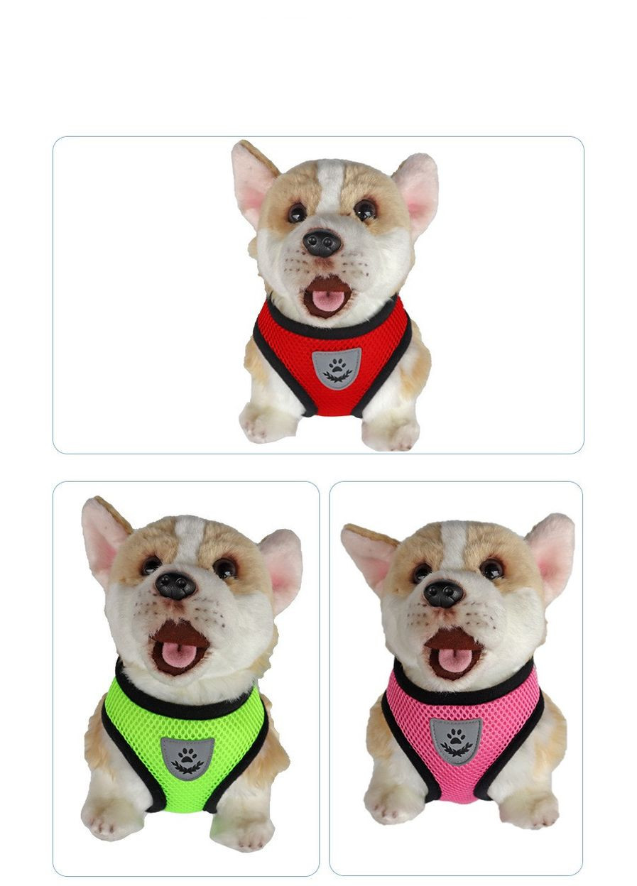 Шлейка для котов и кошек с поводком Pet Style "Сетка" Темнорозовая XL No Brand - (323233520)