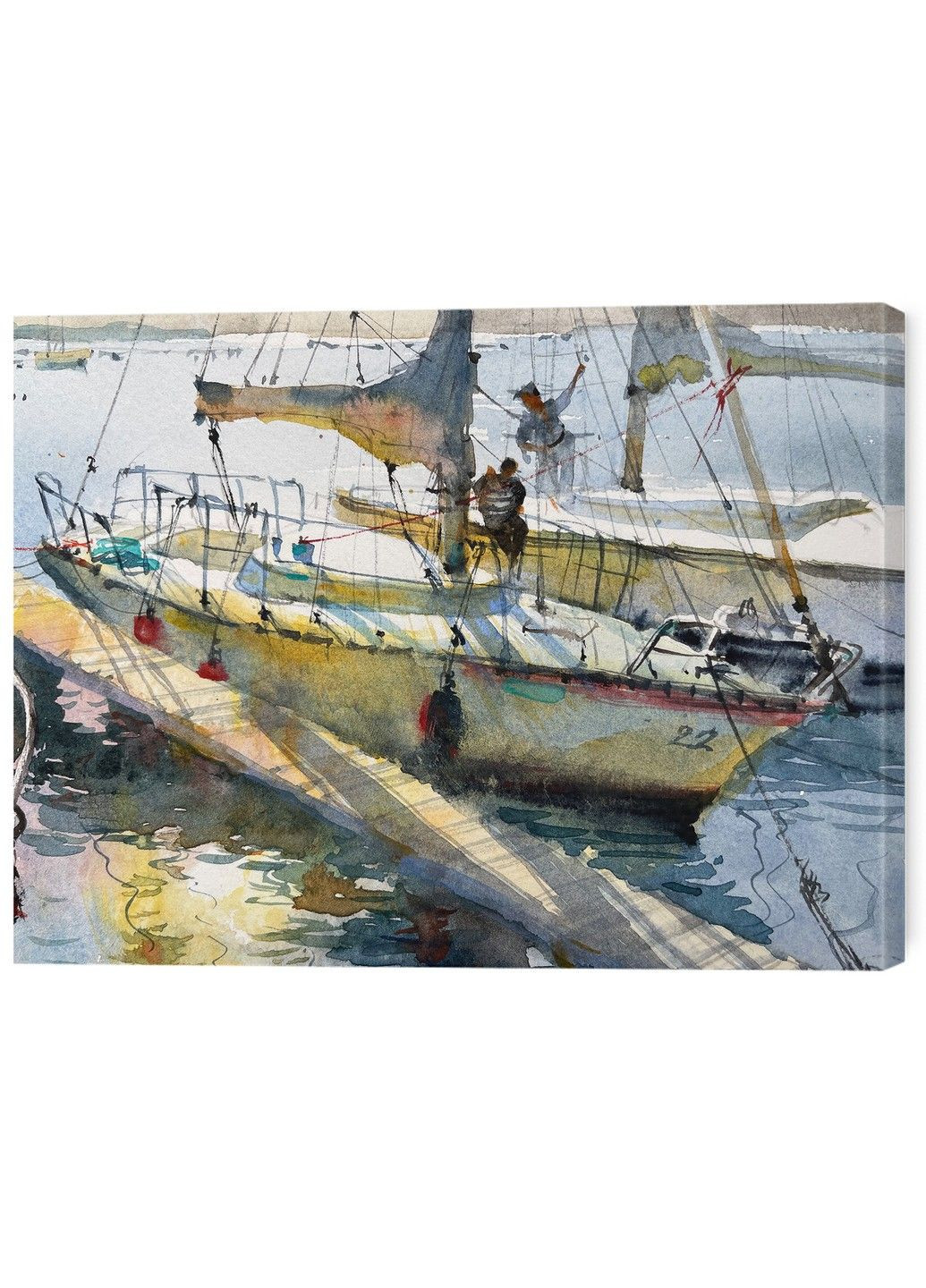 Картина на стену в гостиную / спальню «Яхты в солнечном свете» No Brand (324106487)