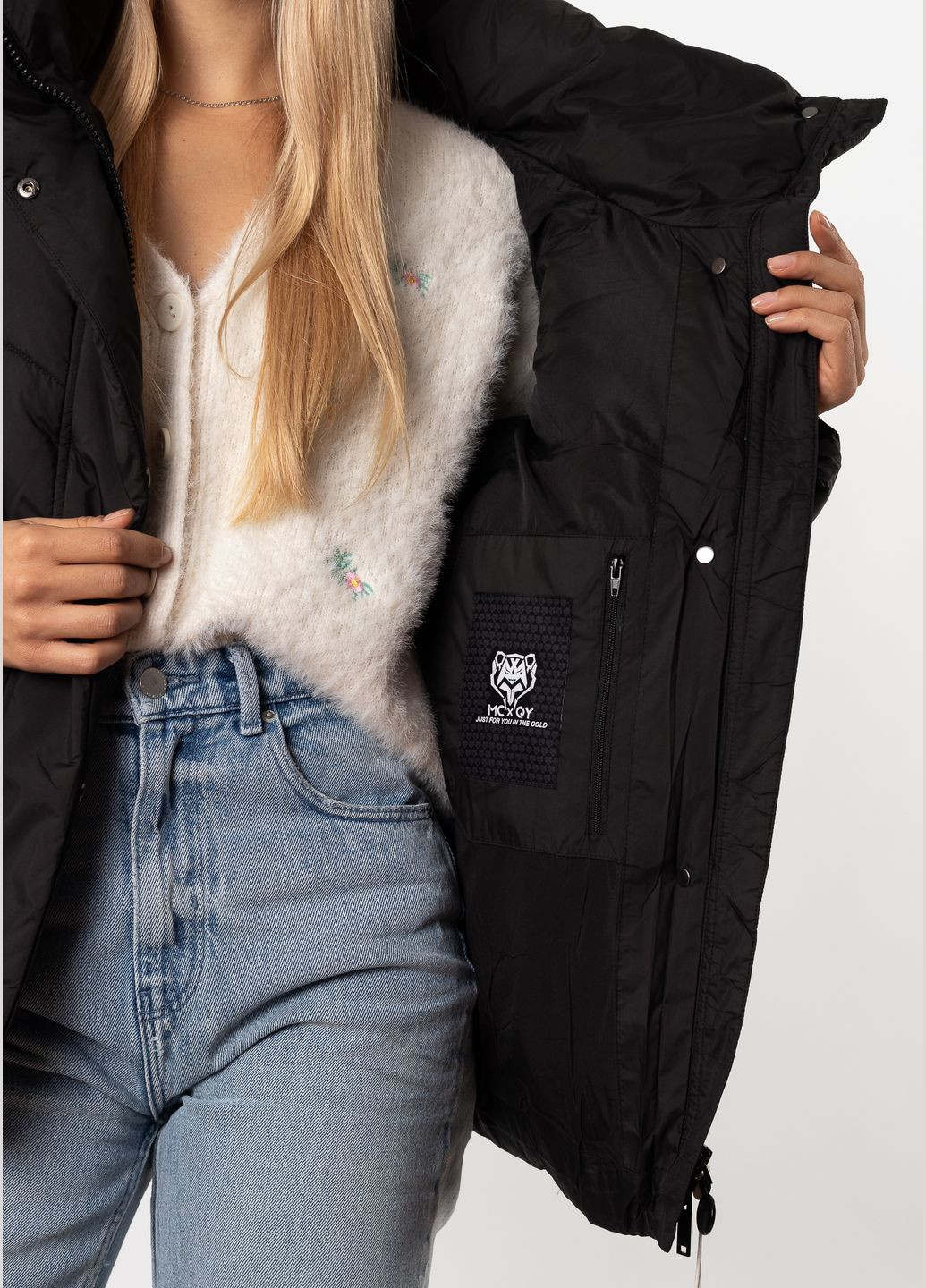 Черный Пуховик Snow Owl