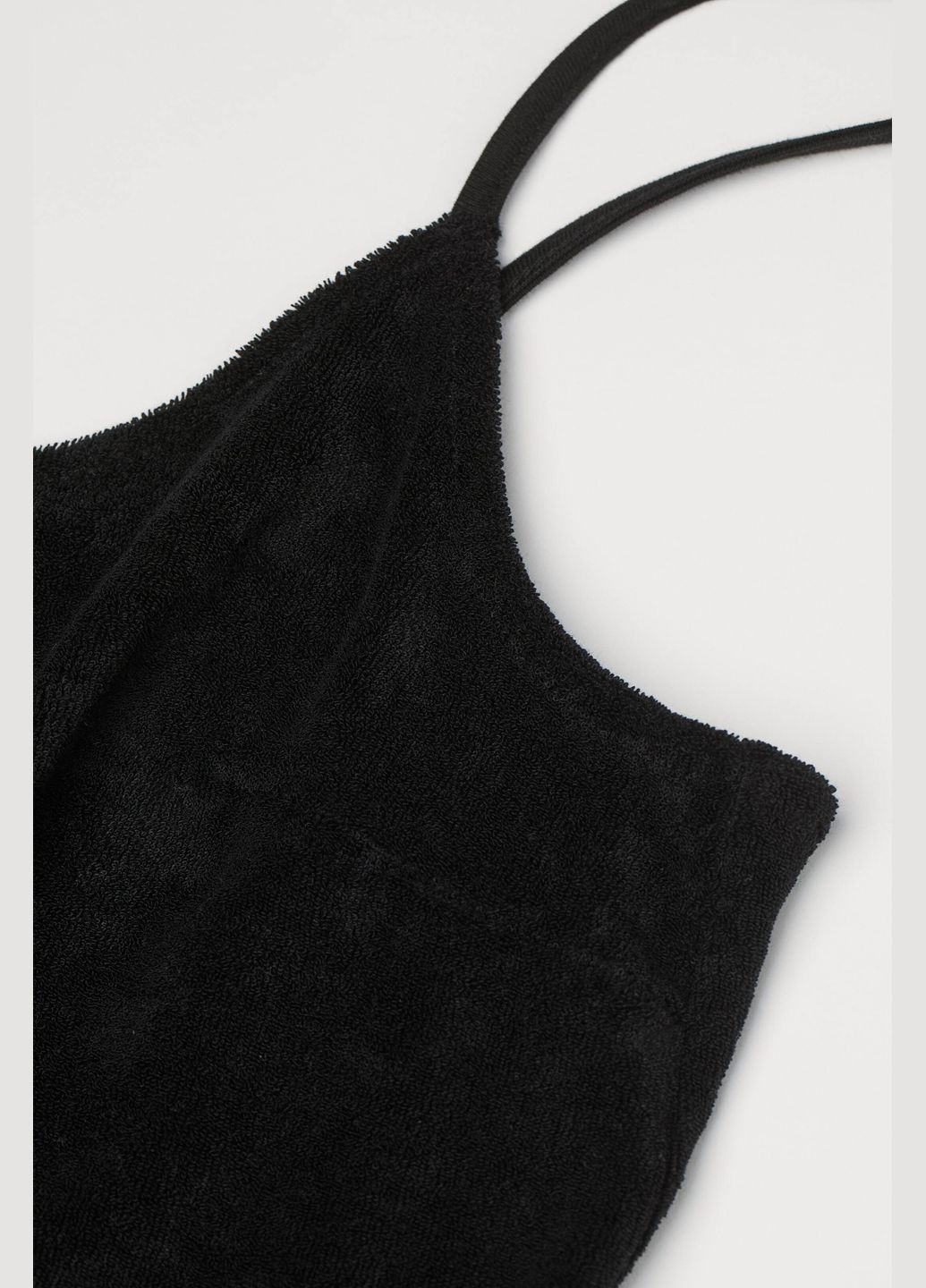 Комбінезон H&M однотонний чорний повсякденний поліестер