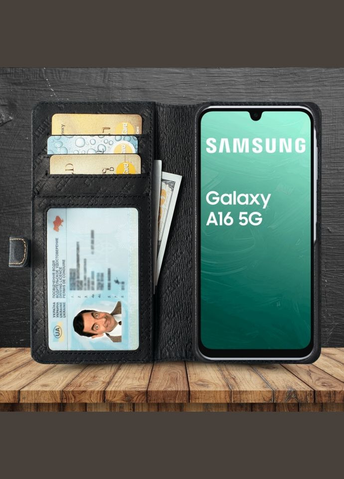 Чохолпортмоне Premium Wallet для Samsung Galaxy A16 5G Чорний (78334) Stenk (316651255)