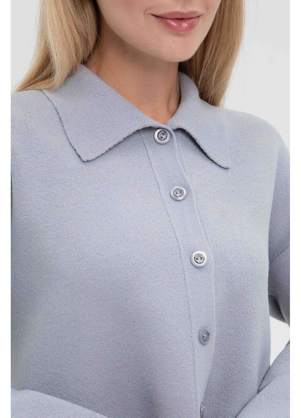 Светло-серый демисезонный кардиган Sewel