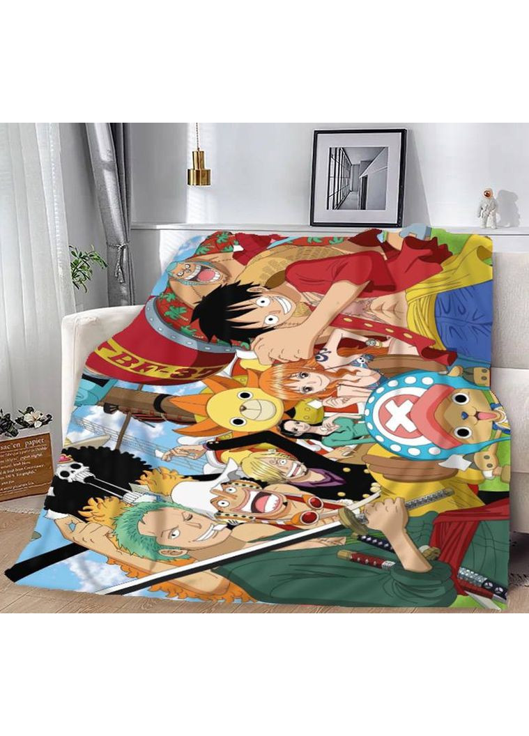 Плед Ван-Піс One Piece якісне покривало з 3D малюнком розмір 135х160 Україна ТД (369659898)