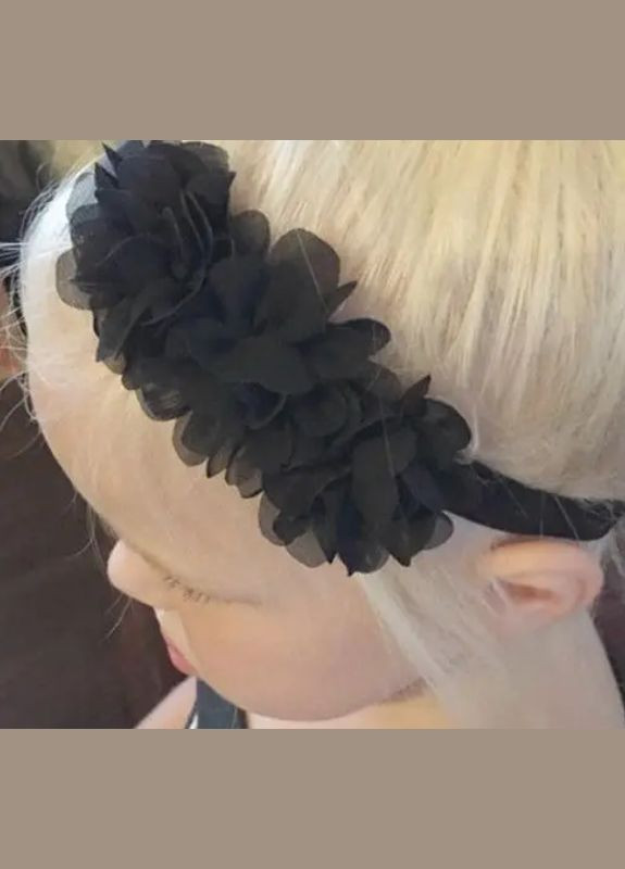 Дитяча пов'язка на голову 38-54 см чорний Jannet Повязка (330245766)