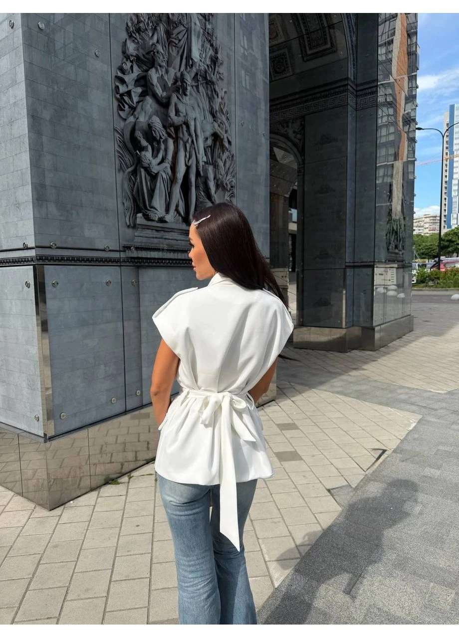 Молочный женский женский пиджак Asi.Store.ua однотонный - летний