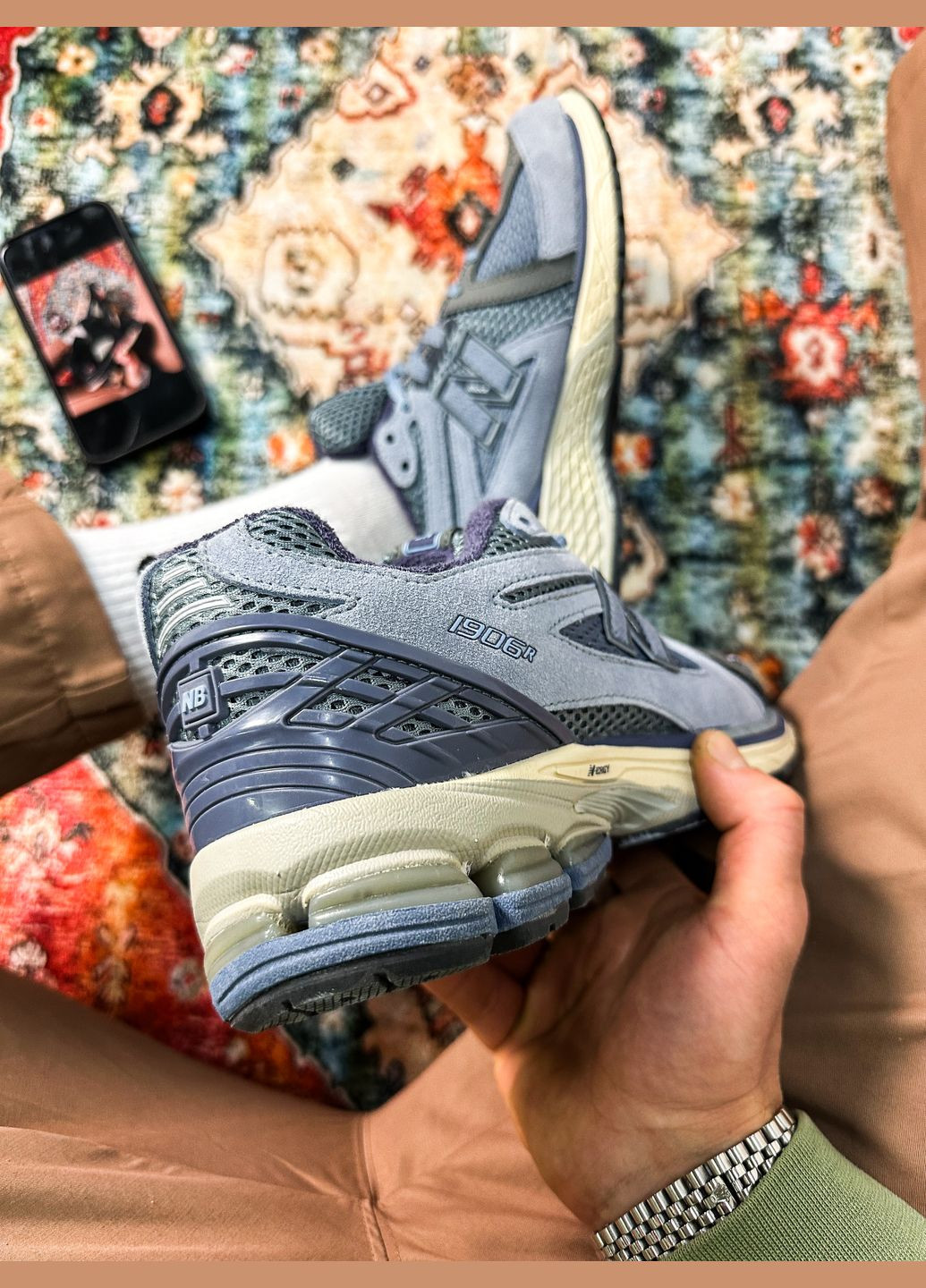 Синие всесезонные кроссовки мужские new balance 1906r sapphire blue | нью беланс 1906r синие No Brand