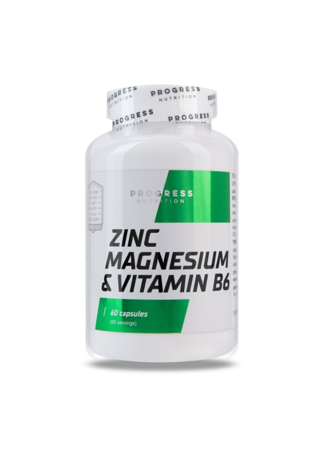 Стимулятор тестостерону Zinc Magnesium Vitamin B6, 60 капсул Progress Nutrition (293417319)