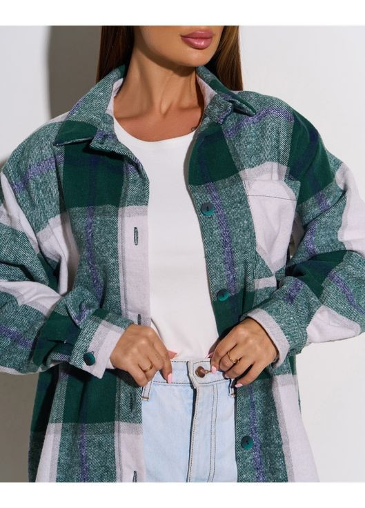 Вільна вовняна сорочка у клітинку ISSA PLUS 15302 (360956910)