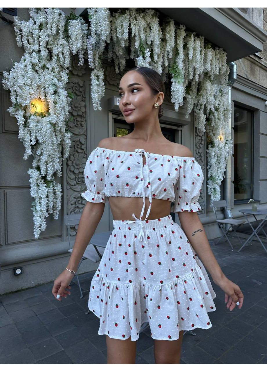 Женский летний костюм с топом и юбкой. Україна (351386278)