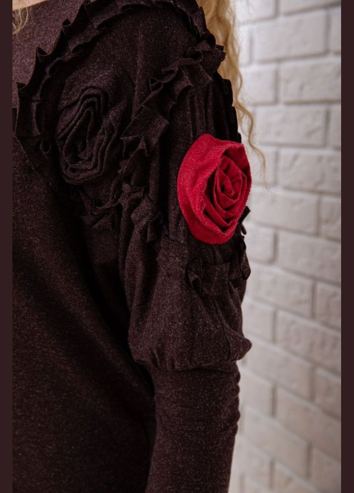 Коричневое шерстяное приталенное платье, коричнево-розового цвета, Ager