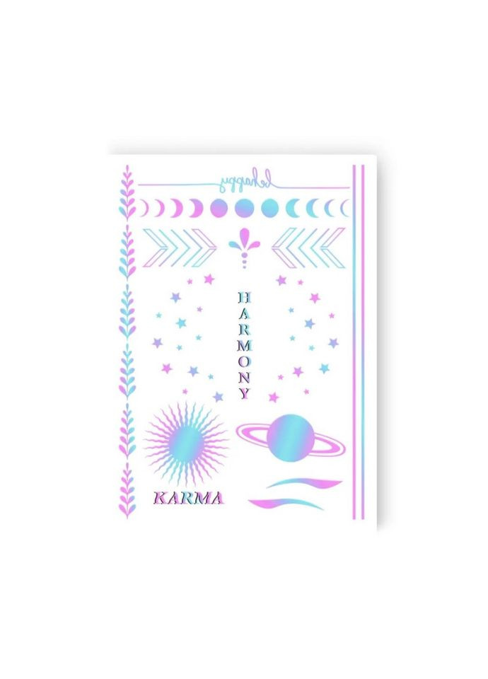 Набір тимчасових татуювань "Harmony mood" LB-186 голограма Tattooshka (367971916)