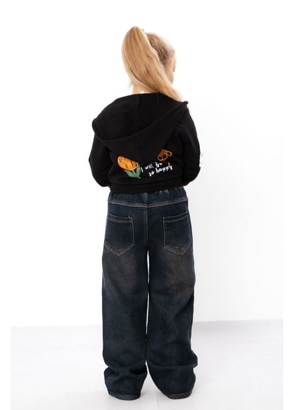 Темно-серые зимние зимние джинсы-трубы для девочки подростковые на флисе (p-18244) Носи своє