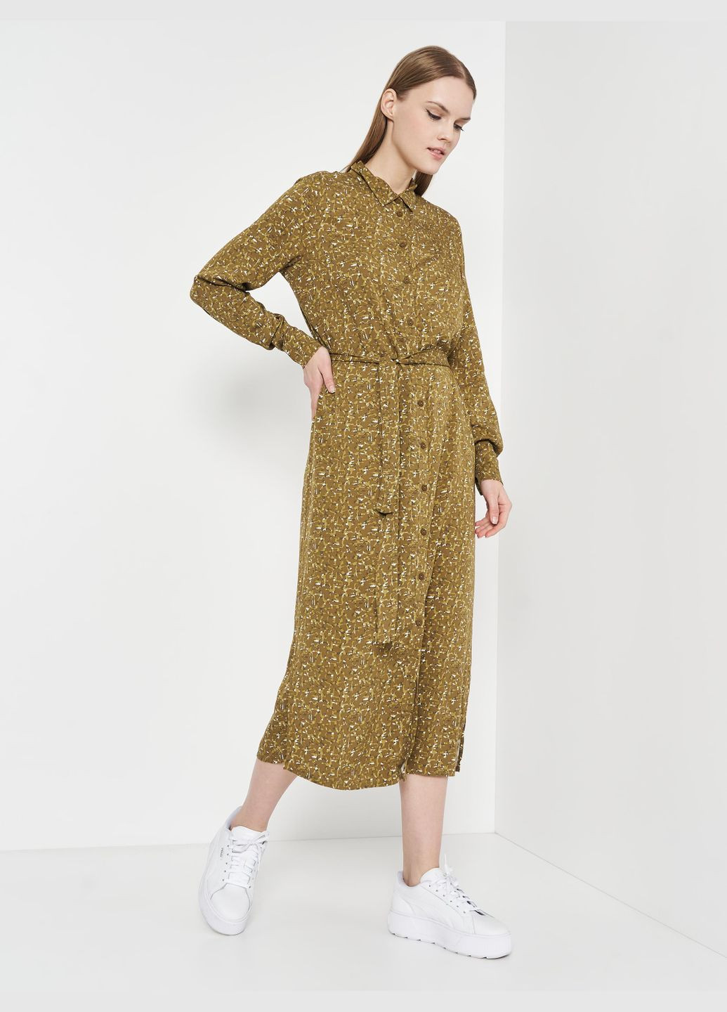 Оливкова сукня демісезон,оливковий в візерунки,lascana Minimum