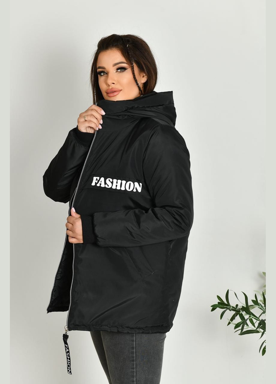 Черная женская короткая куртка цвет черный р.48/50 449630 New Trend