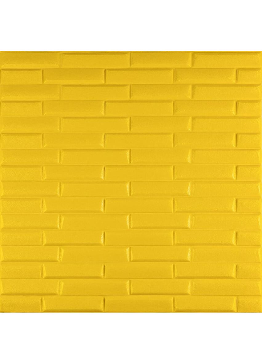 3D панель самоклеюча кладка 700х770х7мм Жовта (037) SW-00000302 Sticker Wall (362094952)