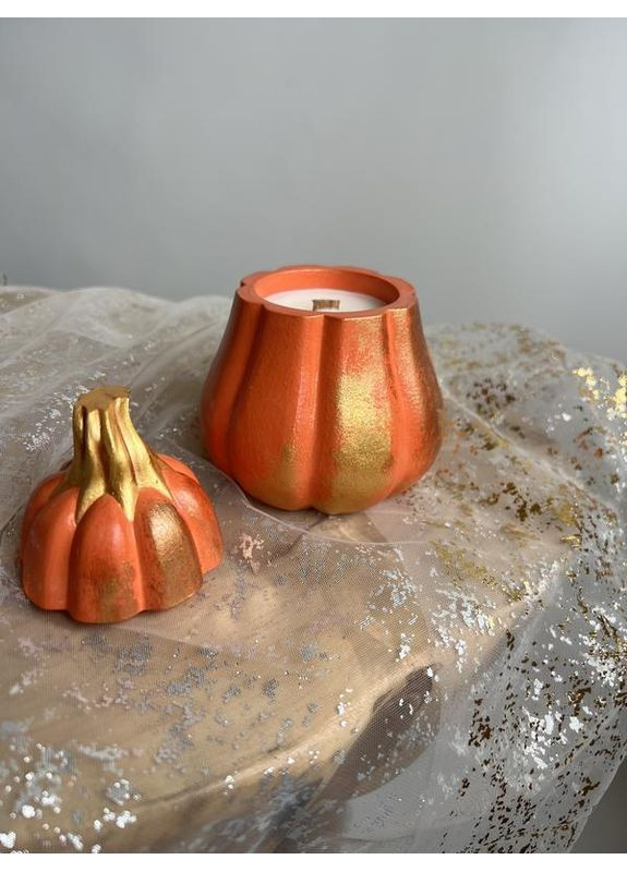 Большая ароматическая свеча в форме тыквы, 110 г – осенний аромат тыквенного пирога. Hand Made (363558840)