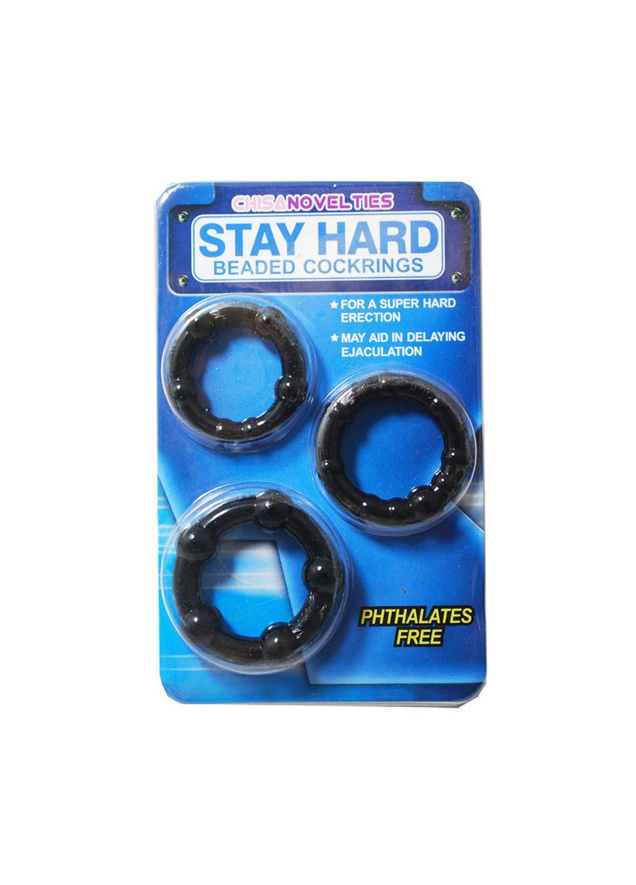 Ерекційне кільце набір 3 шт, кільце на член ерекція з кульками чорного кольору різного розміру China (317747651)