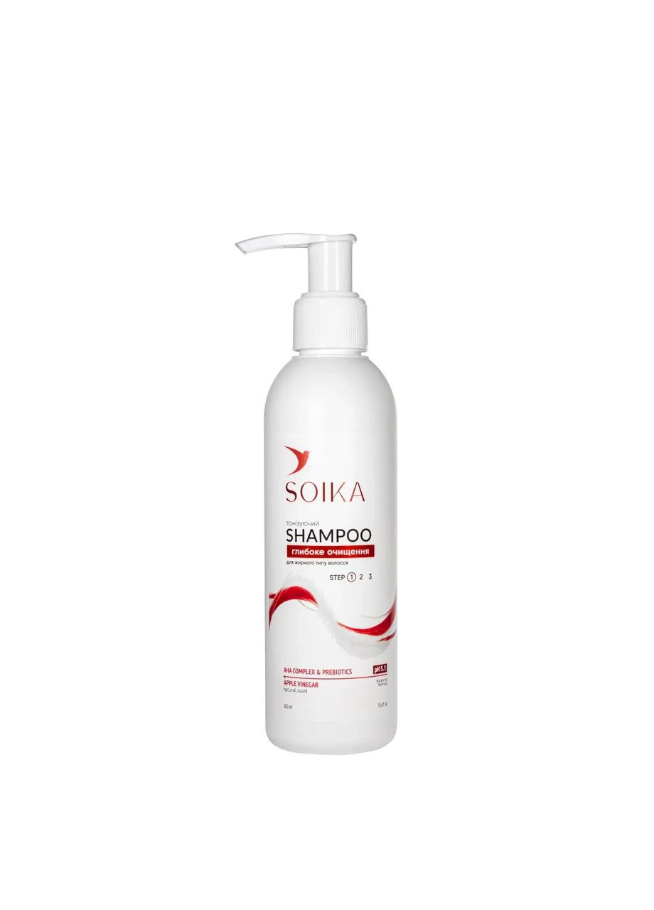 ШАМПУНЬ ДЛЯ ЖИРНЫХ ВОЛОС "ГЛУБКАЯ ОЧИСТКА" ТОНИЗИРУЮЩИЙ 300 МЛ Soika (369445301)