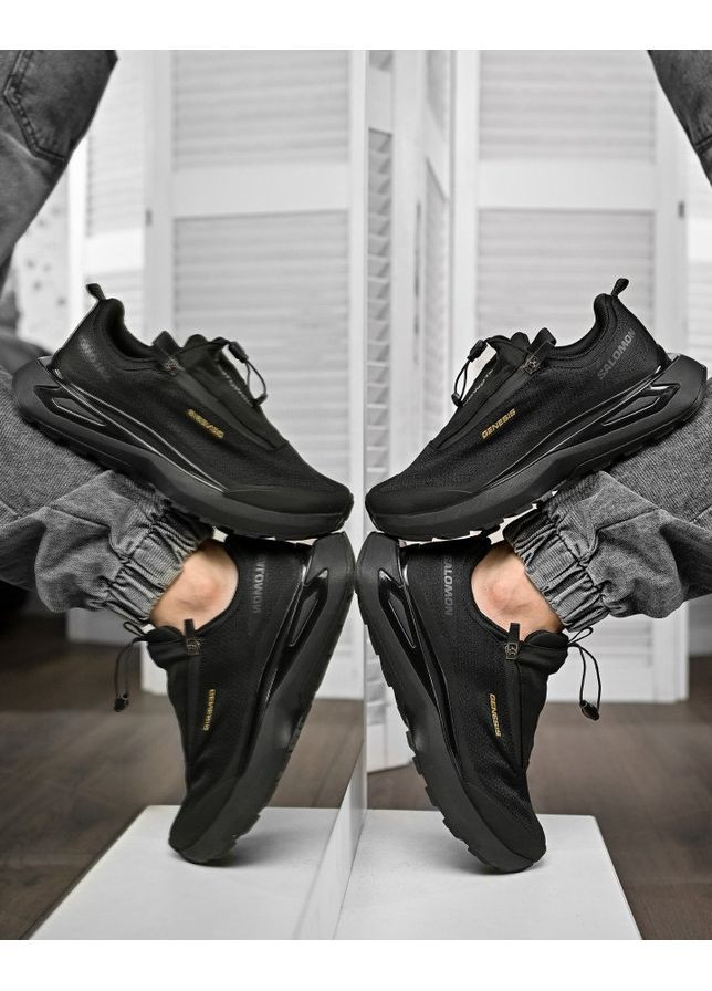 Чорні Осінні чоловічі кросівки salomon black No Brand
