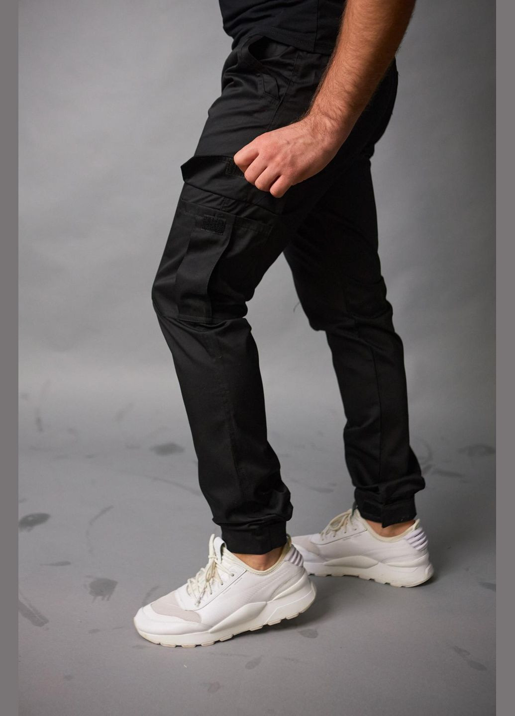 Черные демисезонные брюки No Brand