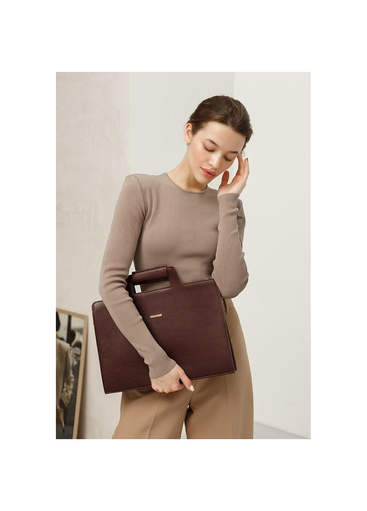 Женская кожаная сумка для ноутбука и документов бордовая (A-026692) BlankNote (327874037)