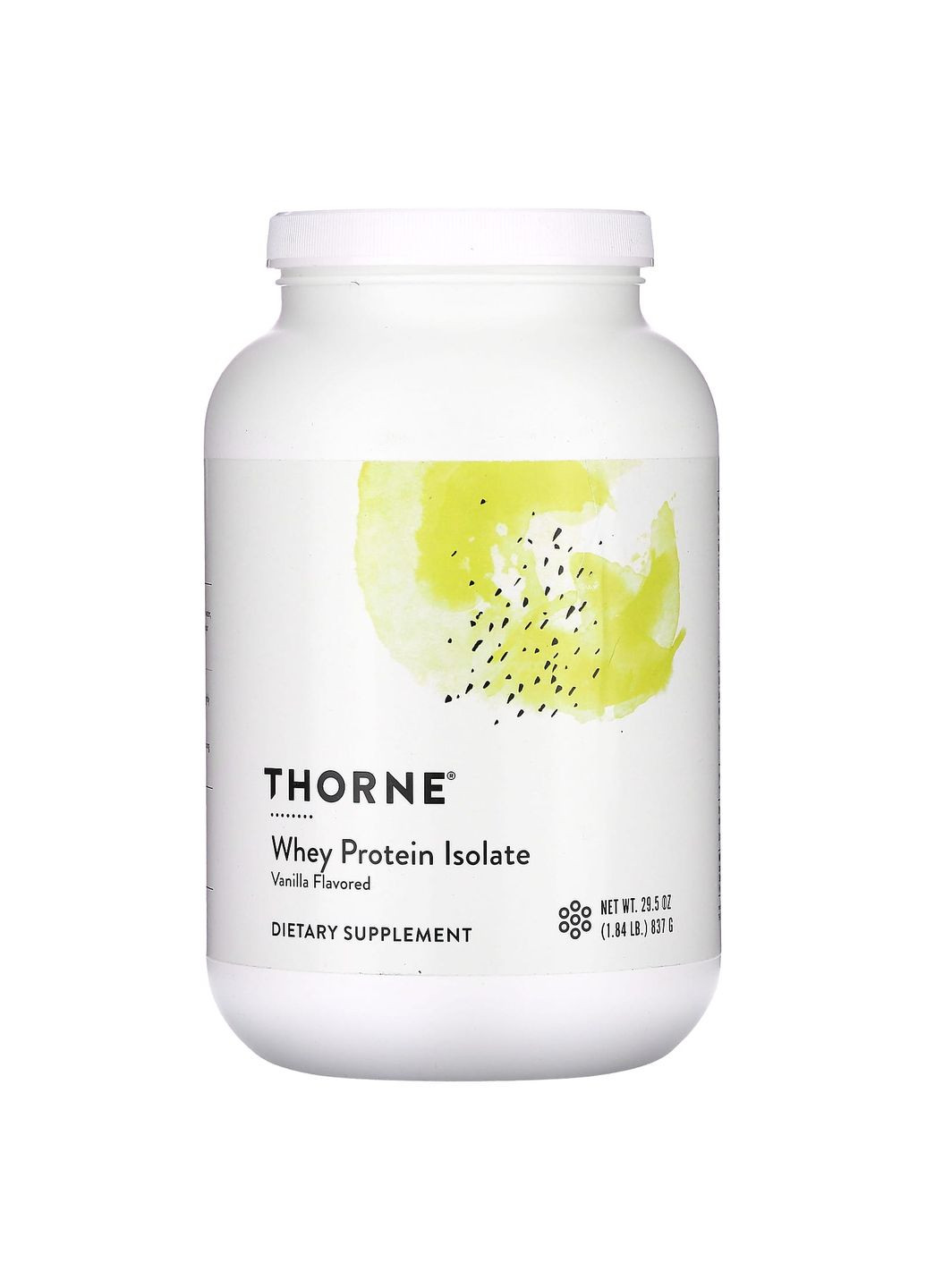 Сывороточный протеин изолят, Whey Protein Isolate, Thorne, ваниль, 837 г Thorne Research (362370258)