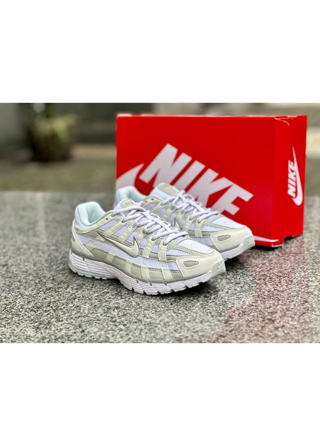КРОСІВКИ ЖІНОЧІ NIKE P-6000 WHITE GREY НАЙК П-6000 No Brand сірі демісезони (368862286)