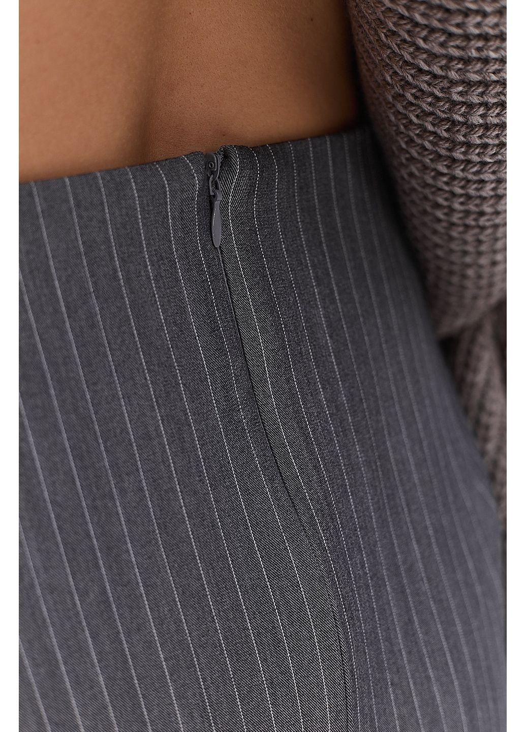 Довга спідниця-олівець з костюмки сіра в смужку розмір Arjen (373682153)