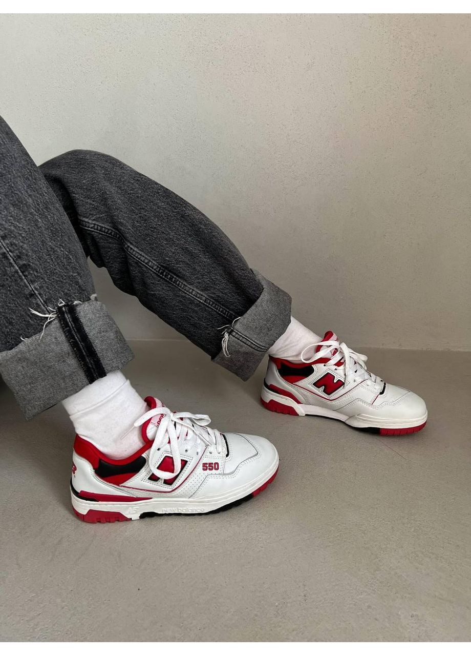 Білі Осінні кросівки чоловічі new balance 550 red нью беланс 550 No Brand