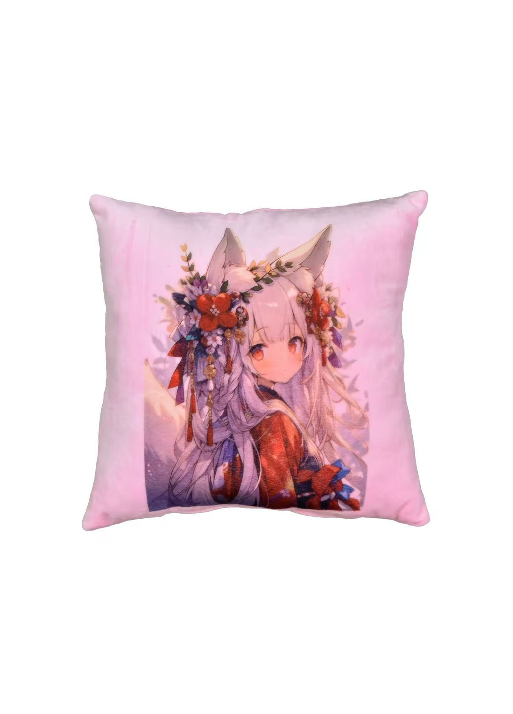 Подушка плюшевая Кицунэ 60733 Розовый shop (4823113881221) Strateg (366426624)