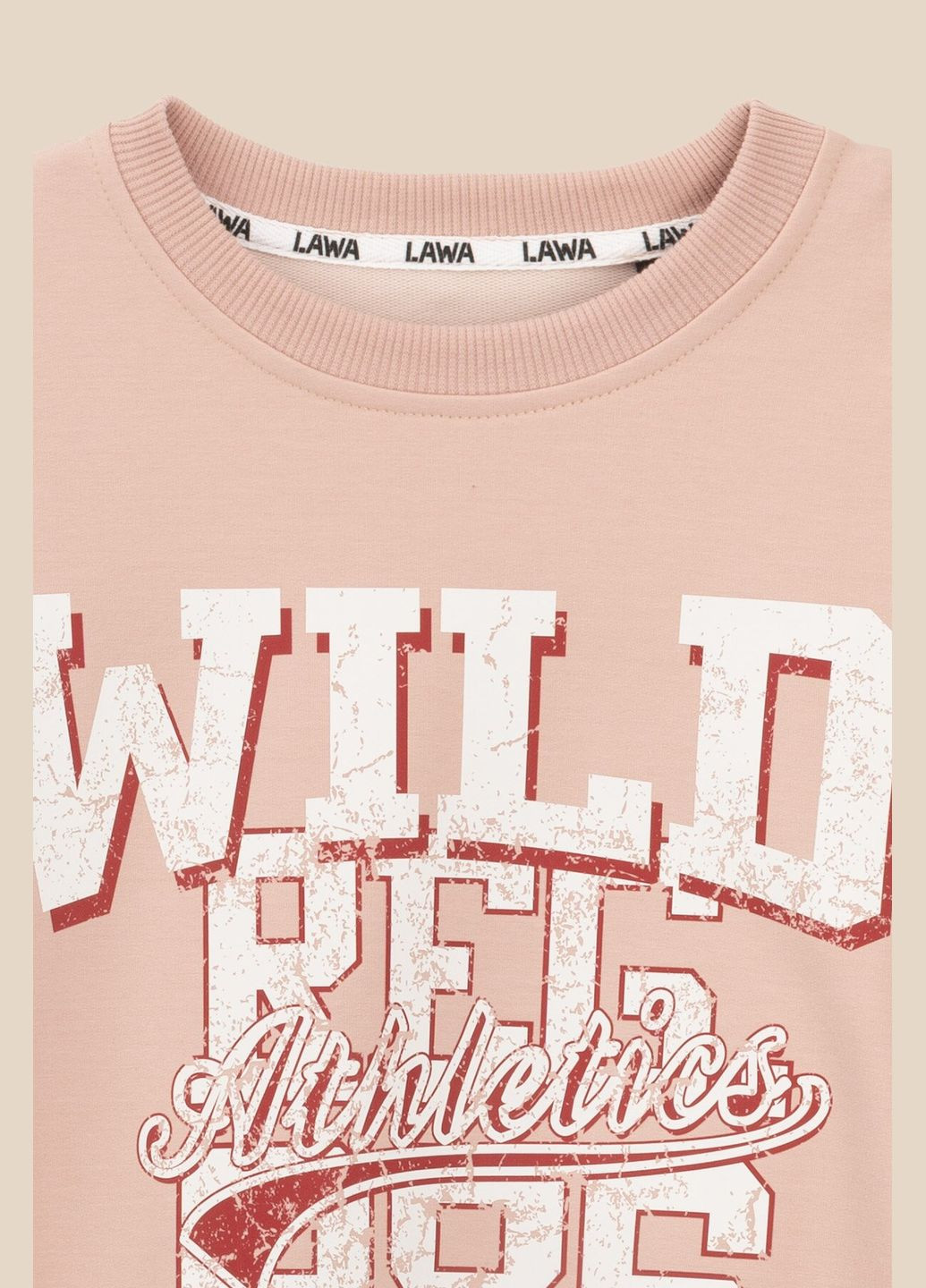 LAWA світшот з принтом для дівчинки p-gb02313 152 см shop (2000999143915) рожевий повсякденний бавовна, поліестер, лайкра