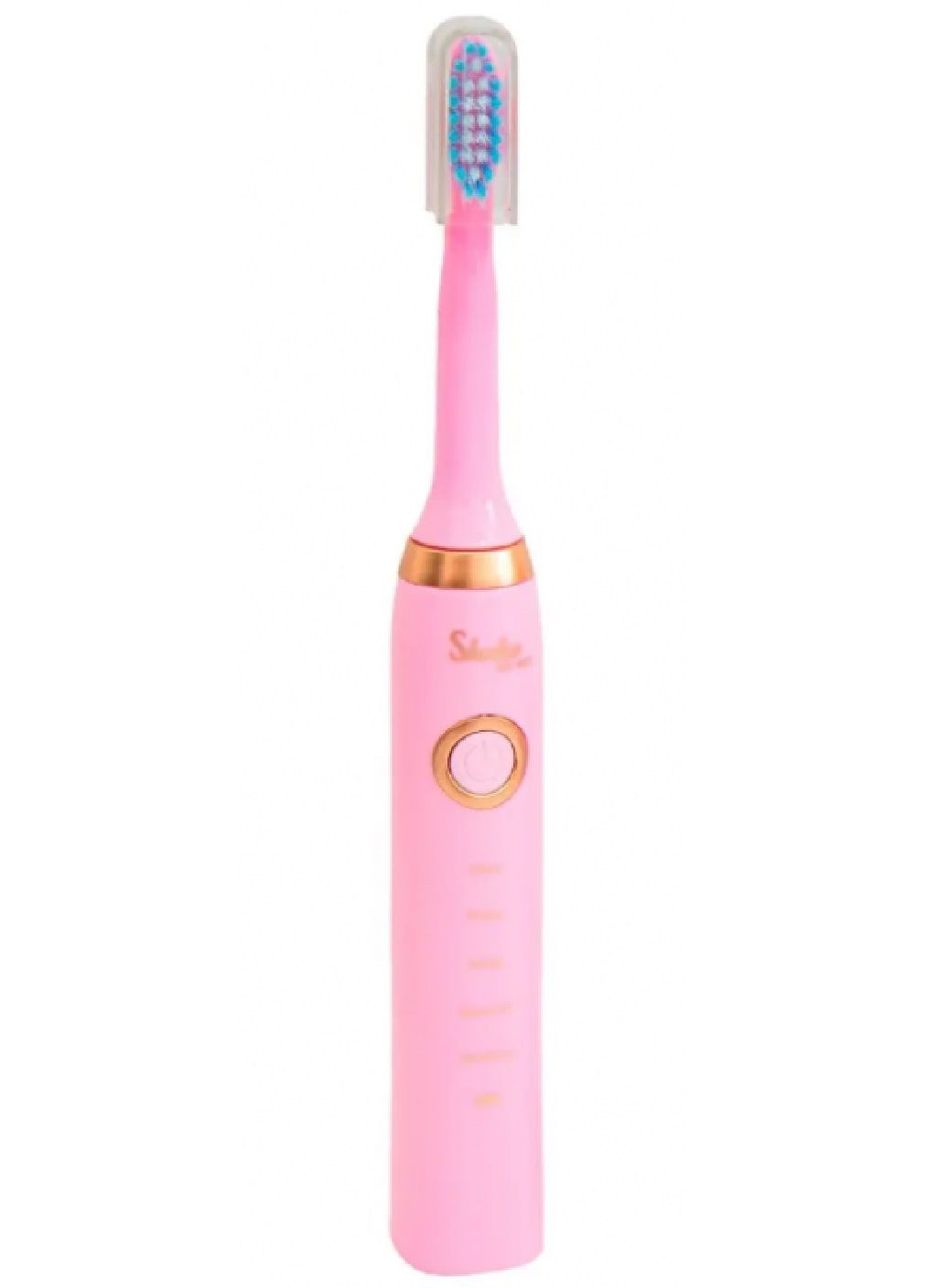 Электрическая ультразвуковая зубная щетка аккумуляторная водонепроницаемая ручка с 4 насадками 21х3х3 см (476305-Prob) Розовая Unbranded (278548832)