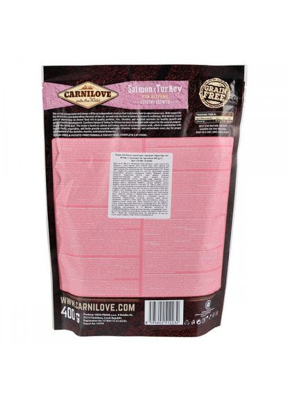 Сухий корм Cat Salmon & Turkey для кошенят, лосось та індичка, 400 г Carnilove (322875047)