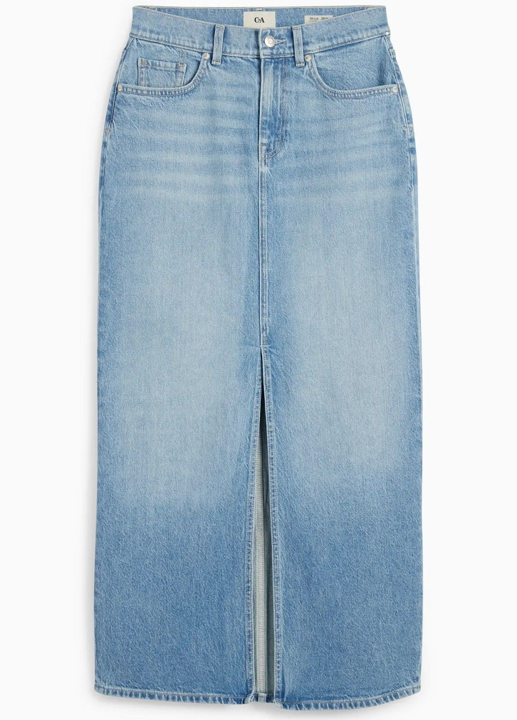 Голубая однотонная юбка C&A
