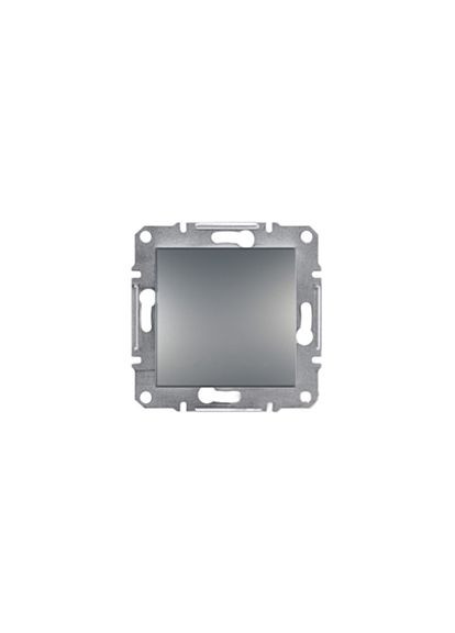 Вимикач одноклавішний прохідний Asfora Сталь EPH0400162 Schneider Electric (365841474)
