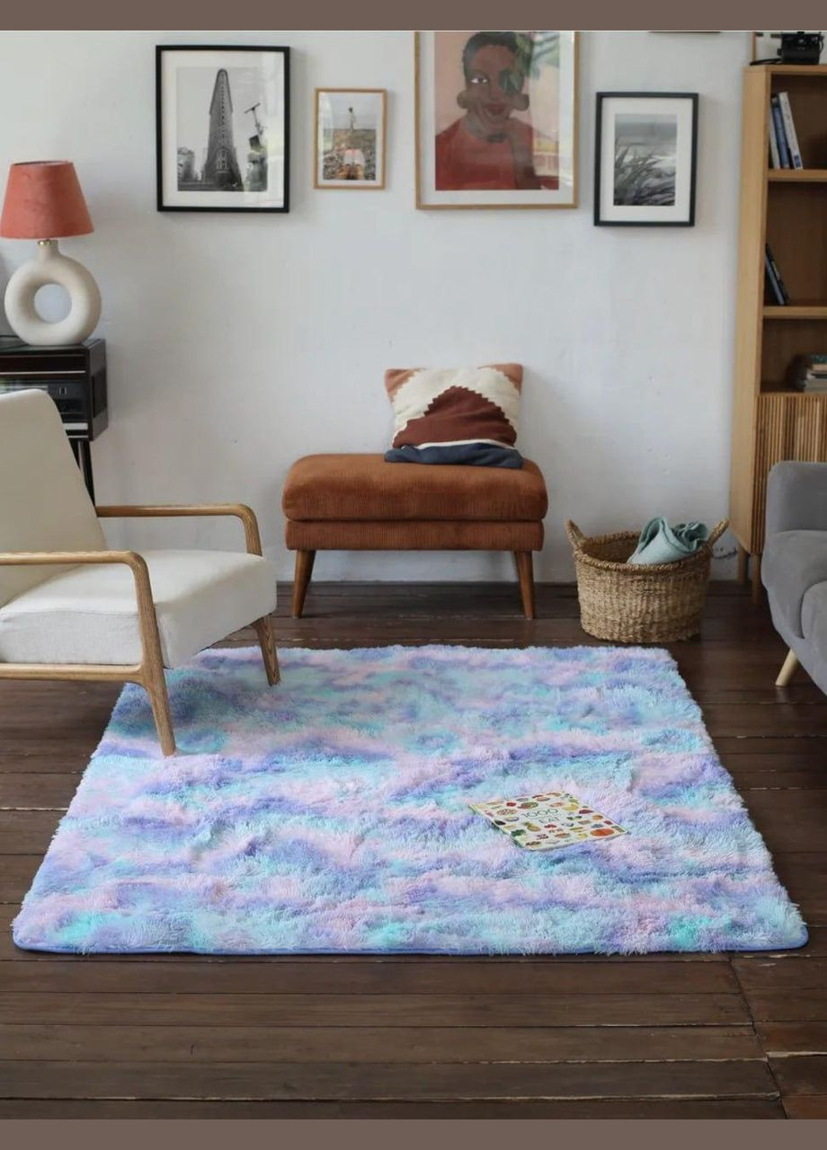 Коврик трава меховая ворсистая 90х180 Разноциетный (П4К-am-kulum-002) No Brand (323161139)