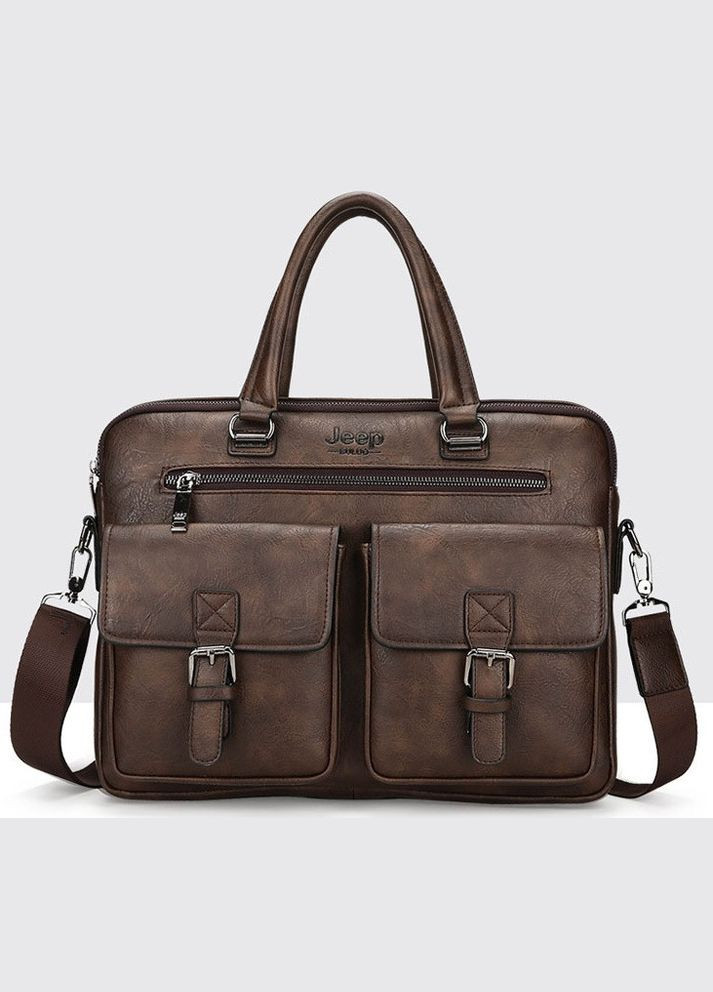 Якісна чоловіча сумка для документів А4 чоловічий портфель психолог діловий для паперів Jeep (334730387)