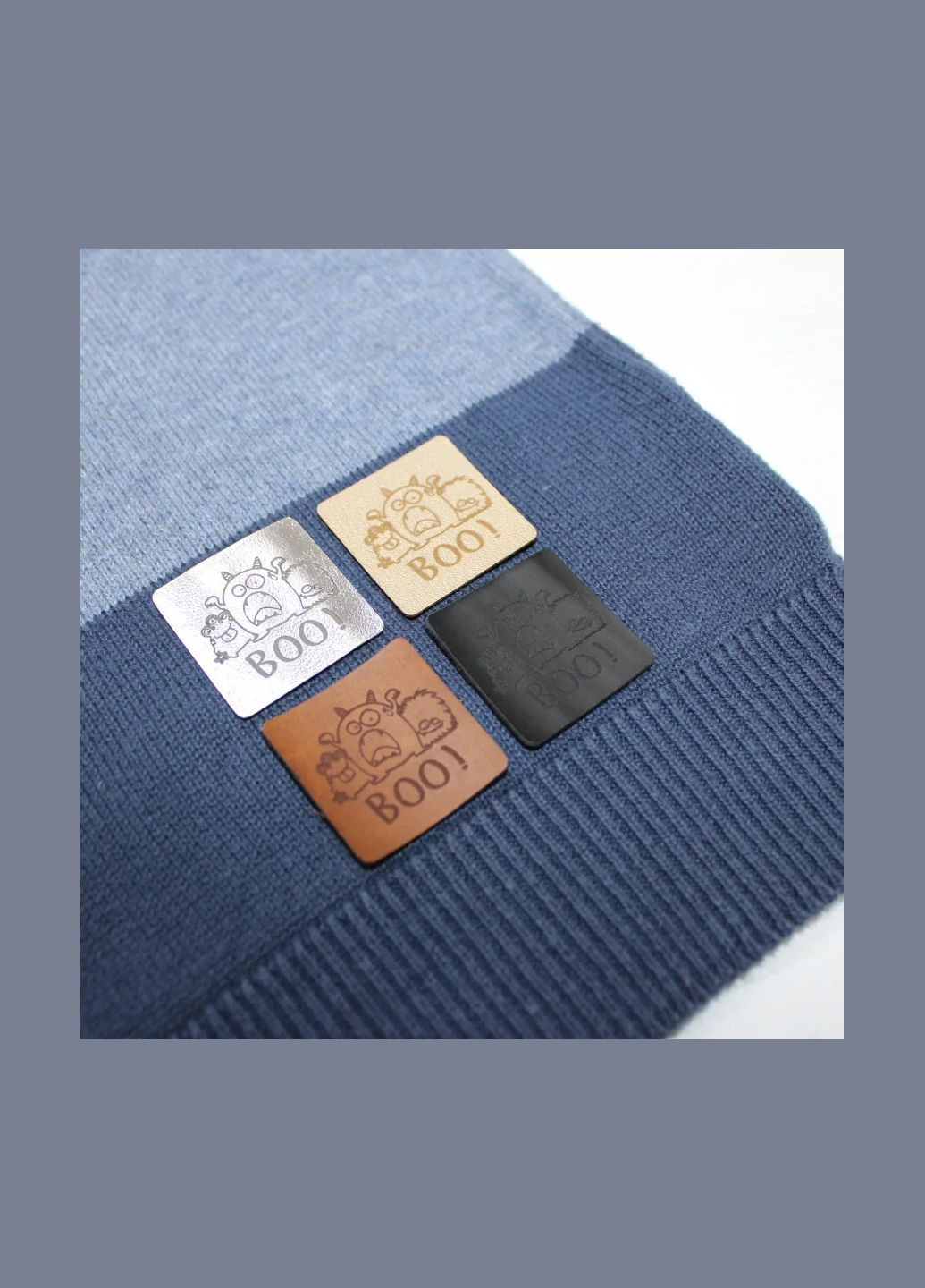 Нашивка "Boo" срібного кольору (4486) No Brand (335812003)