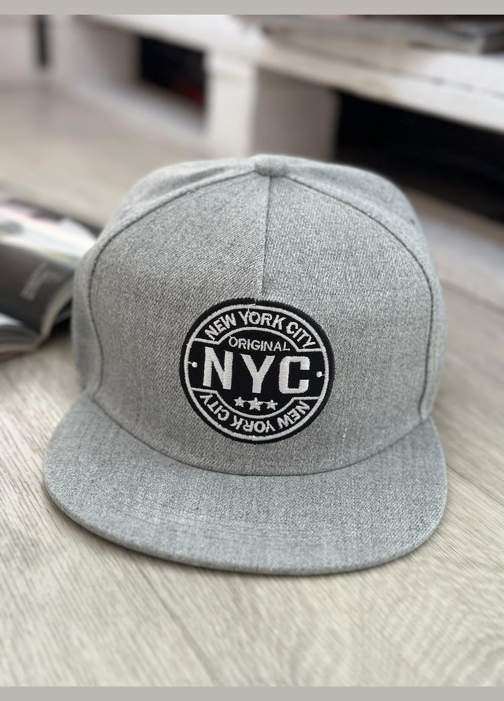 Кепка снепбек (Snapback) Нью-Йорк NYC Серый 56-61р (9065) No Brand (293517248)