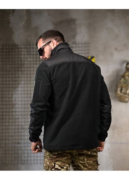 Армейская мужская демисезонная кофта на флисе черная Freedom (361677418)