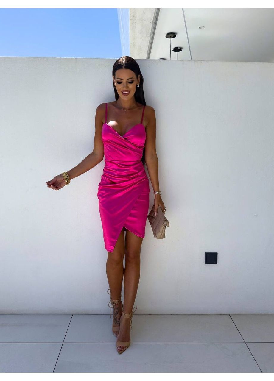 Розовое праздничный платье из шелка армани – роскошь и элегантность ✨ (замеры в описании) DK/DL Мода без кордонів однотонное