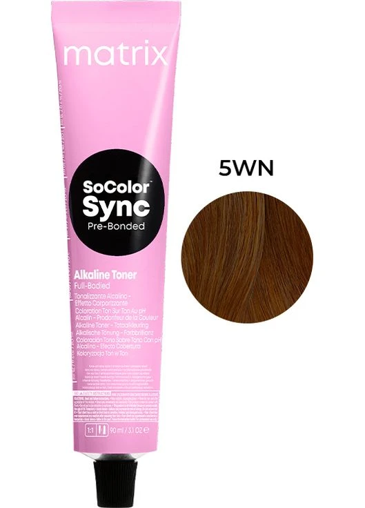 Фарба для волосся PRE Bonded Color Sync 5WN, 90 мл Matrix (335265209)