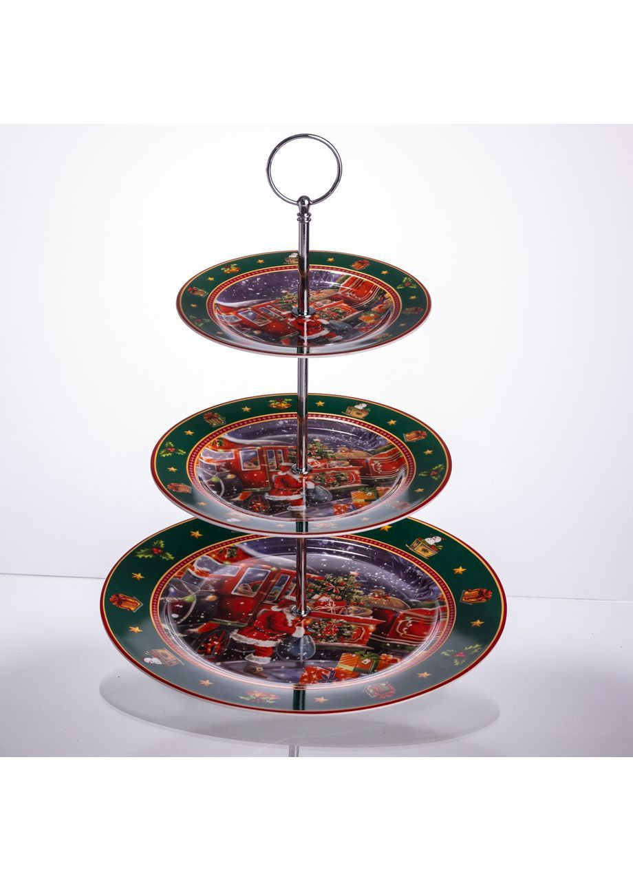 Етажерка для фруктів та десертів Santa порцелянова 34 см Yiwu (369960236)