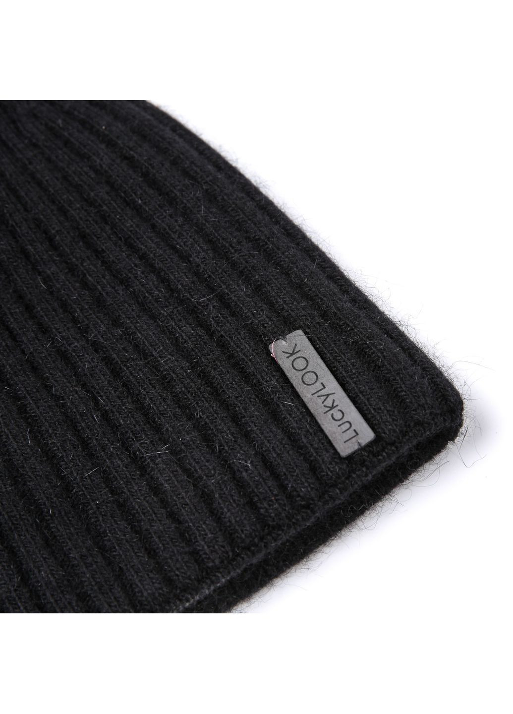 Шапка бини мужская шерсть черная BENOIT 261-723 LuckyLOOK 261-723M (367992027)