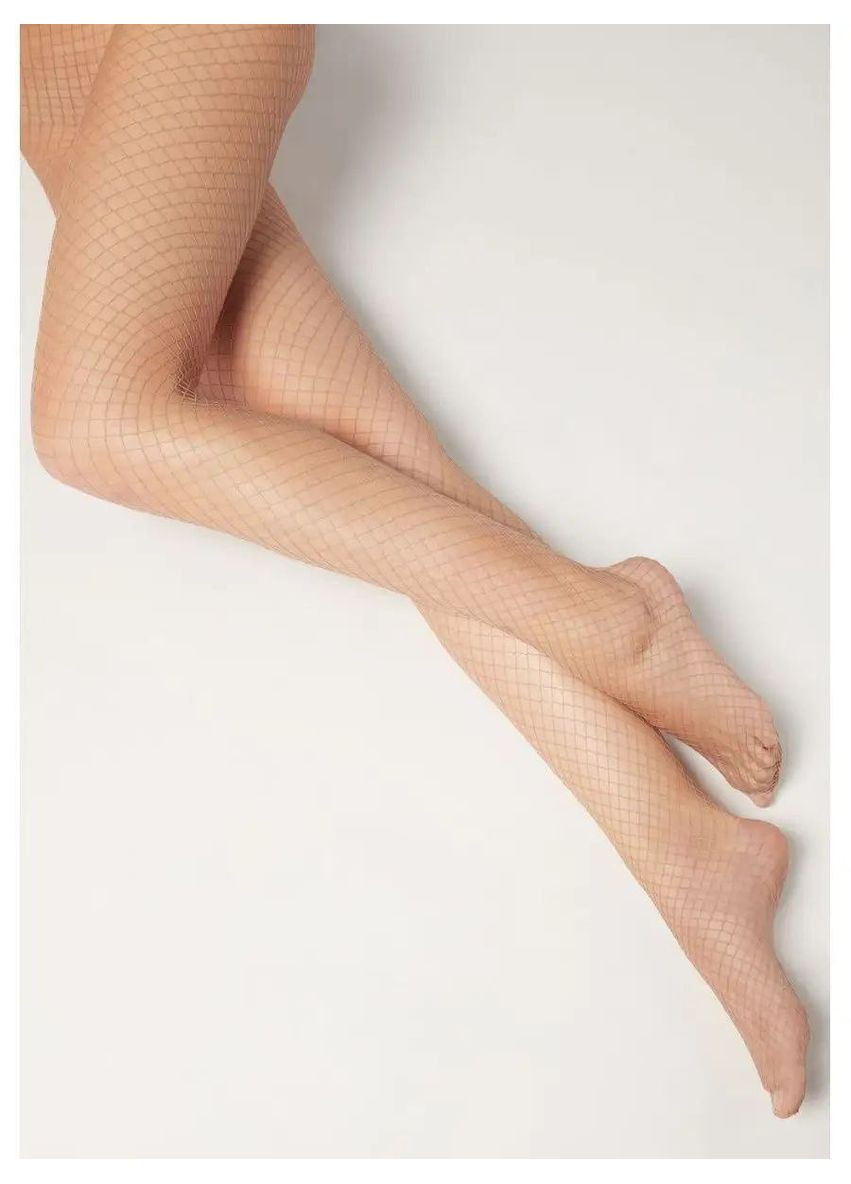 Сетчатые колготки бежевые цвет цветной классический эротический стиль No Brand Колготки у сітку (337709084)