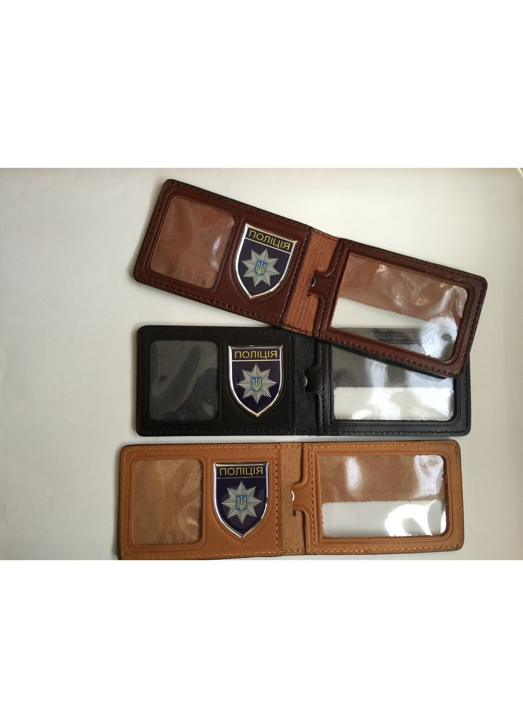 Обкладинка для посвідчення співробітників ПОЛІЦІЇ горизонтальна з пластиковим шевроном No Brand (353850183)